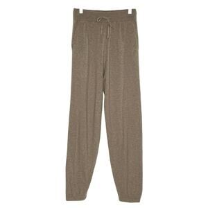 Gentle Herd Knit Joggers Taupe Tan XS Cashmere Blend Soft Luxury Pull On *flaw